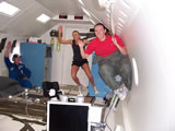 Images from the 'zero-g' space flight