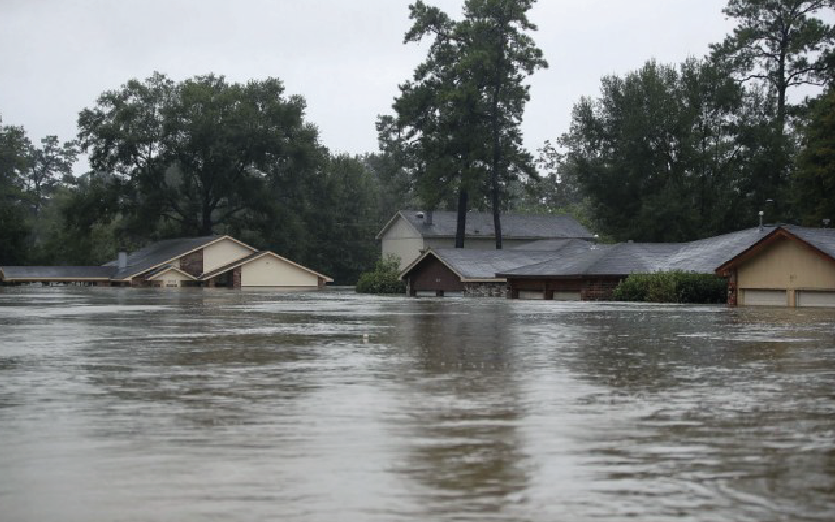 Submerged Houses after Hurricane Harvey